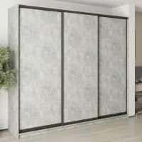 Шафа-купе тридверна Mebel Star Комбо BG 270х45х240 см Бетон (MBS-9497)