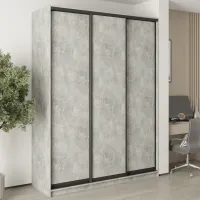 Шкаф-купе трехдверный Mebel Star Комбо BG 180х60х240 см Бетон (MBS-9498)