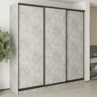 Шафа-купе тридверна Mebel Star Комбо BG 240х60х240 см Бетон (MBS-9504)