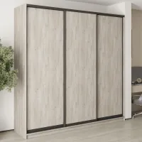 Шкаф-купе трехдверный Mebel Star Комбо BG 240х45х240 см Аляска серый (MBS-9514) Шкаф-купе трехдверный Mebel Star Комбо BG 240х45х240 см Аляска серый (MBS-9514)