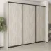 Шафа-купе тридверна Mebel Star Комбо BG 260х60х240 см Аляска сірий (MBS-9526)