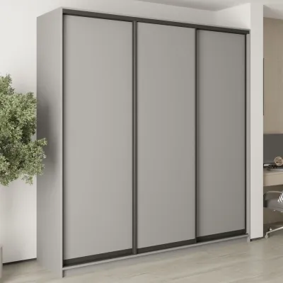 Шафа-купе тридверна Mebel Star Комбо BG 230х45х240 см Серая мышка (MBS-9553)