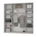 Шафа-купе тридверна Mebel Star Комбо BG 240х45х240 см Серая мышка (MBS-9554)