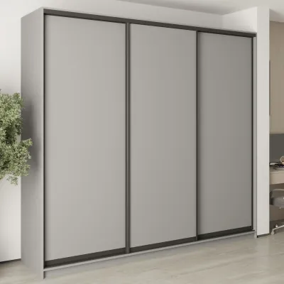 Шафа-купе тридверна Mebel Star Комбо BG 260х45х240 см Серая мышка (MBS-9556)