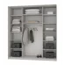 Шафа-купе тридверна Mebel Star Комбо BG 220х60х240 см Серая мышка (MBS-9562)
