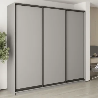Шафа-купе тридверна Mebel Star Комбо BG 250х60х240 см Серая мышка (MBS-9565)