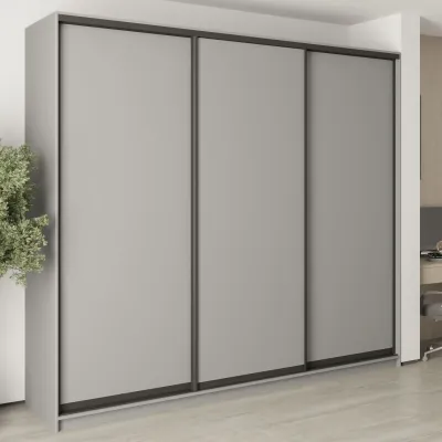 Шафа-купе тридверна Mebel Star Комбо BG 270х60х240 см Серая мышка (MBS-9567)