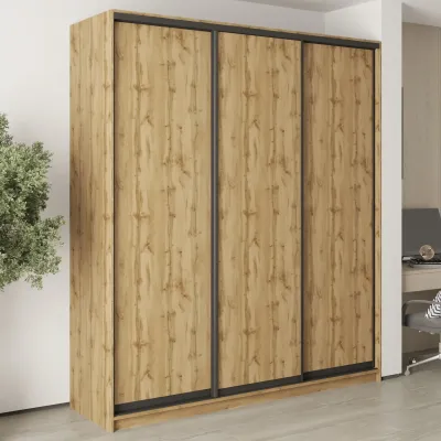 Шафа-купе тридверна Mebel Star Комбо BG 210х45х240 см Дуб тахо (MBS-9571)