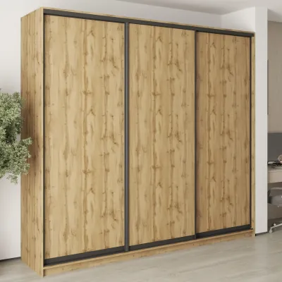 Шафа-купе тридверна Mebel Star Комбо BG 260х45х240 см Дуб тахо (MBS-9576)