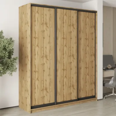 Шафа-купе тридверна Mebel Star Комбо BG 200х60х240 см Дуб тахо (MBS-9580)