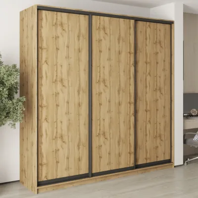 Шафа-купе тридверна Mebel Star Комбо BG 240х60х240 см Дуб тахо (MBS-9584)