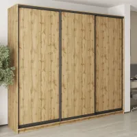 Шкаф-купе трехдверный Mebel Star Комбо BG 270х60х240 см Дуб тахо (MBS-9587) Шкаф-купе трехдверный Mebel Star Комбо BG 270х60х240 см Дуб тахо (MBS-9587)