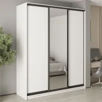 Шафа-купе тридверна Mebel Star Комбо BG 200х45х240 см Аляска білий (MBS-9590)