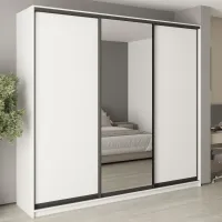 Шкаф-купе трехдверный Mebel Star Комбо BG 260х45х240 см Аляска белый (MBS-9596)