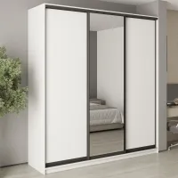 Шкаф-купе трехдверный Mebel Star Комбо BG 220х60х240 см Аляска белый (MBS-9602)