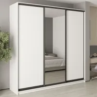 Шафа-купе тридверна Mebel Star Комбо BG 240х60х240 см Аляска білий (MBS-9604) Шафа-купе тридверна Mebel Star Комбо BG 240х60х240 см Аляска білий (MBS-9604)