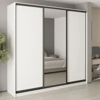 Шкаф-купе трехдверный Mebel Star Комбо BG 250х60х240 см Аляска белый (MBS-9605)
