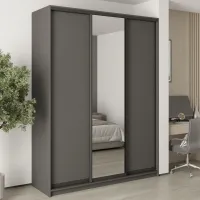 Шафа-купе тридверна Mebel Star Комбо BG 180х60х240 см Антрацит (MBS-9618)
