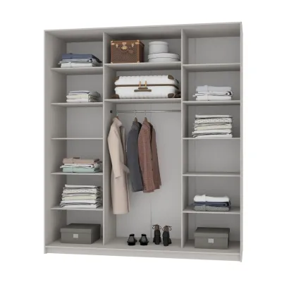 Шафа-купе тридверна Mebel Star Комбо BG 210х60х240 см Антрацит (MBS-9621) Шафа-купе тридверна Mebel Star Комбо BG 210х60х240 см Антрацит (MBS-9621)
