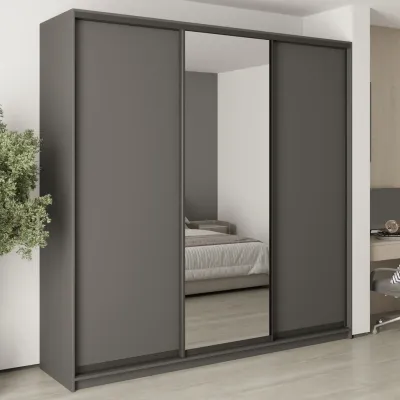 Шафа-купе тридверна Mebel Star Комбо BG 240х60х240 см Антрацит (MBS-9624)