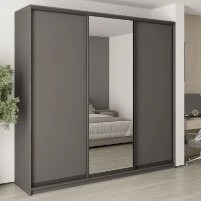 Шкаф-купе трехдверный Mebel Star Комбо BG 250х60х240 см Антрацит (MBS-9625)