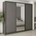 Шафа-купе тридверна Mebel Star Комбо BG 260х60х240 см Антрацит (MBS-9626)