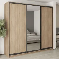 Шкаф-купе трехдверный Mebel Star Комбо BG 260х60х240 см Дуб сонома (MBS-9646)