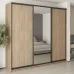 Шафа-купе тридверна Mebel Star Комбо BG 260х60х240 см Дуб сонома (MBS-9646)