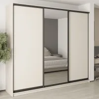 Шафа-купе тридверна Mebel Star Комбо BG 270х45х240 см Кашемір (MBS-9657)