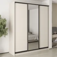Шафа-купе тридверна Mebel Star Комбо BG 210х60х240 см Кашемір (MBS-9661)
