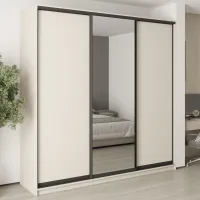 Шафа-купе тридверна Mebel Star Комбо BG 240х60х240 см Кашемір (MBS-9664) Шафа-купе тридверна Mebel Star Комбо BG 240х60х240 см Кашемір (MBS-9664)