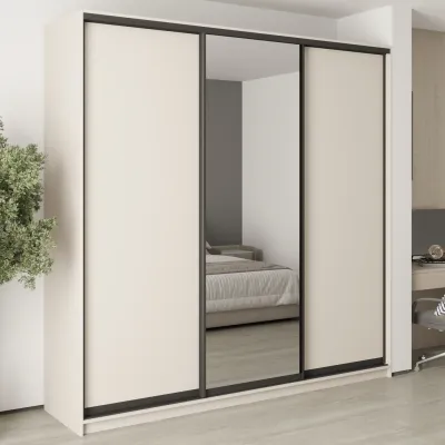 Шафа-купе тридверна Mebel Star Комбо BG 240х60х240 см Кашемір (MBS-9664)