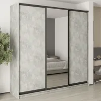 Шкаф-купе трехдверный Mebel Star Комбо BG 240х60х240 см Бетон (MBS-9684)
