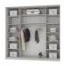Шафа-купе тридверна Mebel Star Комбо BG 250х60х240 см Бетон (MBS-9685)
