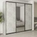 Шафа-купе тридверна Mebel Star Комбо BG 250х60х240 см Бетон (MBS-9685)