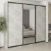 Шкаф-купе трехдверный Mebel Star Комбо BG 260х60х240 см Бетон (MBS-9686)