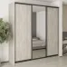 Шафа-купе тридверна Mebel Star Комбо BG 230х60х240 см Аляска сірий (MBS-9703)