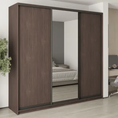 Шафа-купе тридверна Mebel Star Комбо BG 250х60х240 см Дуб ристрето (MBS-9725)