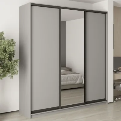 Шафа-купе тридверна Mebel Star Комбо BG 220х45х240 см Серая мышка (MBS-9732)