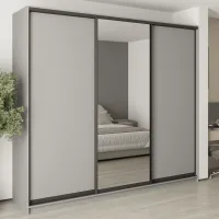 Шкаф-купе трехдверный Mebel Star Комбо BG 270х45х240 см Серая мышка (MBS-9737)