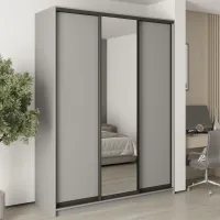 Шафа-купе тридверна Mebel Star Комбо BG 180х60х240 см Серая мышка (MBS-9738)