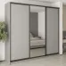 Шафа-купе тридверна Mebel Star Комбо BG 260х60х240 см Серая мышка (MBS-9746)