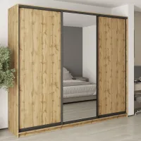 Шафа-купе тридверна Mebel Star Комбо BG 270х60х240 см Дуб тахо (MBS-9767)