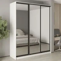 Шафа-купе тридверна Mebel Star Комбо BG 200х60х240 см Аляска білий (MBS-9780)