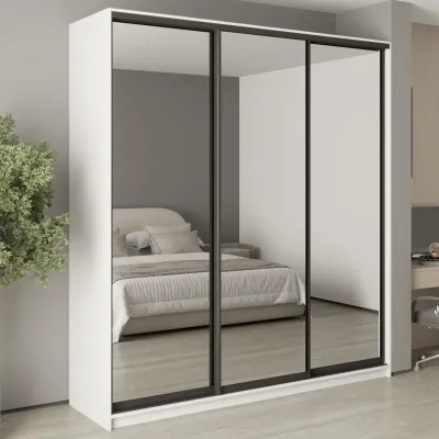 Шафа-купе тридверна Mebel Star Комбо BG 220х60х240 см Аляска білий (MBS-9782)
