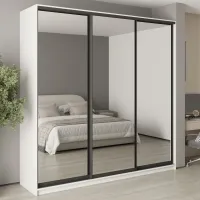 Шкаф-купе трехдверный Mebel Star Комбо BG 240х60х240 см Аляска белый (MBS-9784) Шкаф-купе трехдверный Mebel Star Комбо BG 240х60х240 см Аляска белый (MBS-9784)