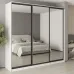 Шафа-купе тридверна Mebel Star Комбо BG 250х60х240 см Аляска білий (MBS-9785)
