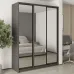 Шафа-купе тридверна Mebel Star Комбо BG 180х60х240 см Антрацит (MBS-9798)