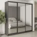 Шафа-купе тридверна Mebel Star Комбо BG 230х60х240 см Антрацит (MBS-9803)