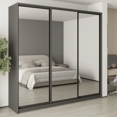Шкаф-купе трехдверный Mebel Star Комбо BG 250х60х240 см Антрацит (MBS-9805)